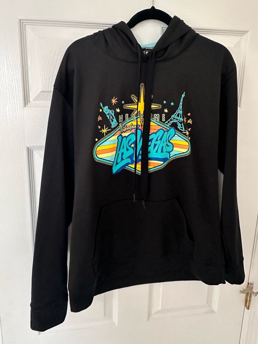 Wear Code Las Vegas Black Graphic Hoodie Pullover Size Large